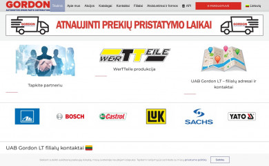 gordonbaltic.lt screenshot