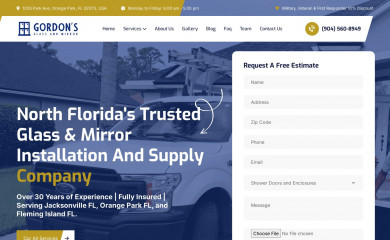 gordonsglassandmirror.com screenshot