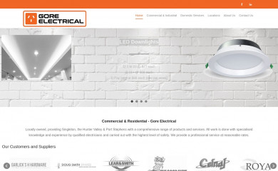 goreelectrical.com.au screenshot