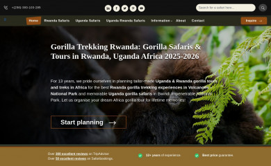 gorillatracking-rwanda.com screenshot