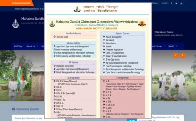 gramodayachitrakoot.ac.in screenshot