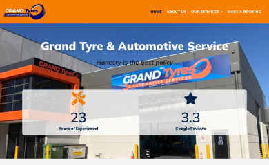 grandtyreautomotive.com.au screenshot
