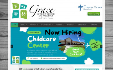 gracelutherancaldwell.org screenshot