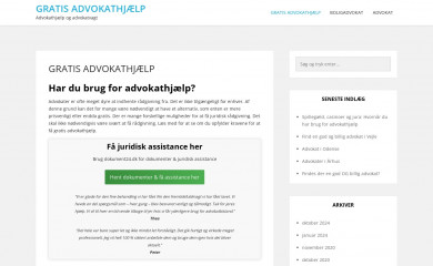 gratisadvokathjaelp.dk screenshot