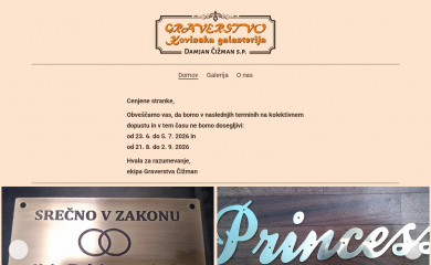graverstvo-cizman.si screenshot