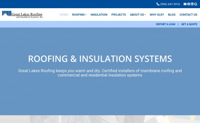 greatlakesroofing.com screenshot