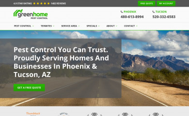 greenhomepest.com screenshot