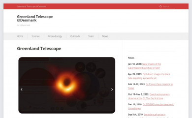 greenlandtelescope.dk screenshot