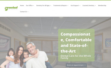 greenleaffamilydentist.com screenshot