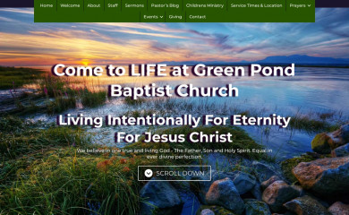 greenpondbaptist.org screenshot