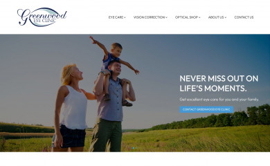greenwoodeyeclinic.com screenshot