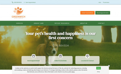 greenwichanimalhospital.com screenshot