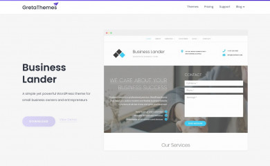https://gretathemes.com/wordpress-themes/business-lander/ screenshot