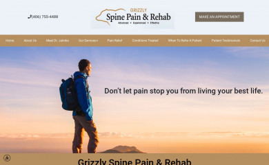 grizzlyspine.com screenshot