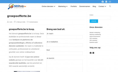 groepsofferte.be screenshot