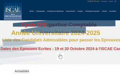 groupeiscae.ma screenshot
