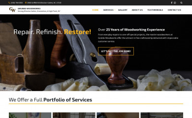 grubbswoodworks.com screenshot