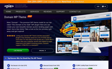 https://www.htmlpie.com/products/domain-for-sale-wordpress-theme screenshot