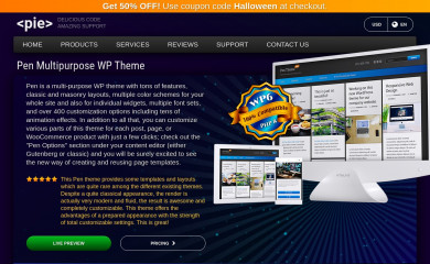 https://www.htmlpie.com/products/pen-multipurpose-wordpress-theme screenshot