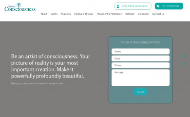 hubofconsciousness.com screenshot