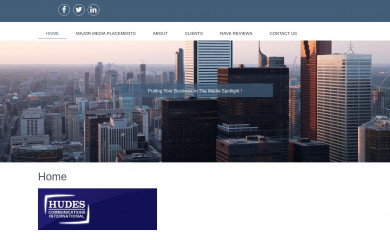 hudescommunications.com screenshot