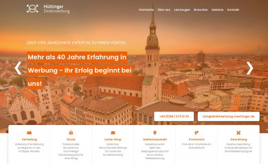huettinger-direktwerbung.de screenshot