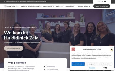 huidkliniekzaia.nl screenshot