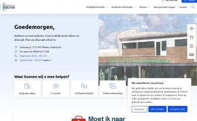 huisartsenpraktijkobdam.nl screenshot