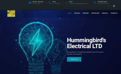 hummingbirdelectrical.co.uk screenshot