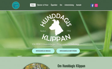 hunddagisklippan.se screenshot