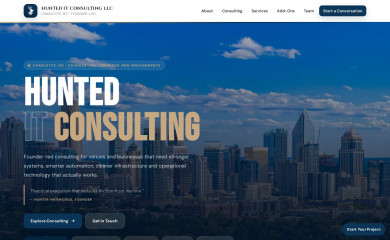 huntedconsulting.com screenshot