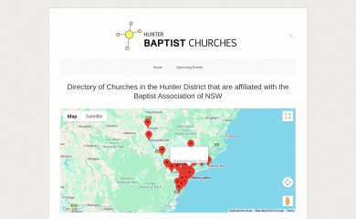 hunterbaptistchurches.org.au screenshot