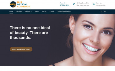 hurmedicalcosmetics.com.au screenshot