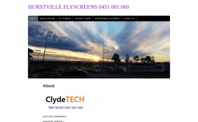 hurstvilleflyscreens.com.au screenshot