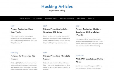 hackingarticles.in screenshot