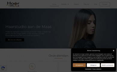 haarstudioaandemaas.nl screenshot