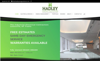 hadleyenergysolutions.com screenshot