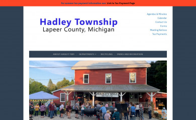 hadleytownship.org screenshot