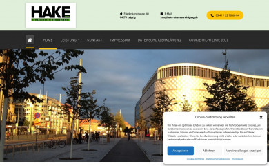 hake-strassenreinigung.de screenshot