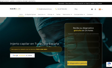 hairbackclinic.es screenshot