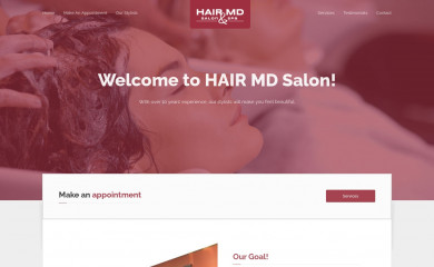 hairmdsalon.com screenshot