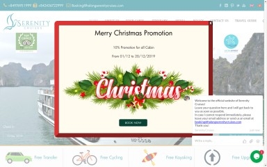 halongserenitycruises.com screenshot