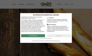 hallerbrot.at screenshot