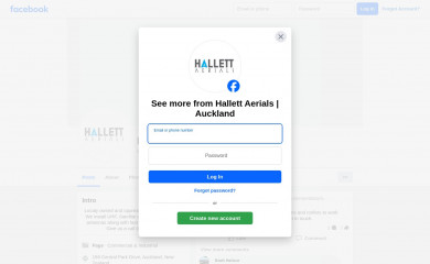 hallettaerials.co.nz screenshot