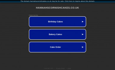 hannahscornishcakes.co.uk screenshot