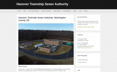 hanoversewer.com screenshot