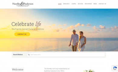 handleyandandersonfunerals.com.au screenshot