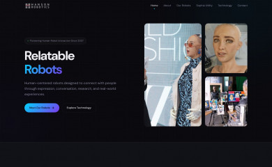 hansonrobotics.com screenshot