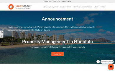 happydoorspropertymanagement.com screenshot