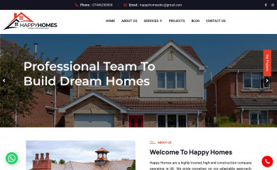 happyhomesconstruction.co.uk screenshot